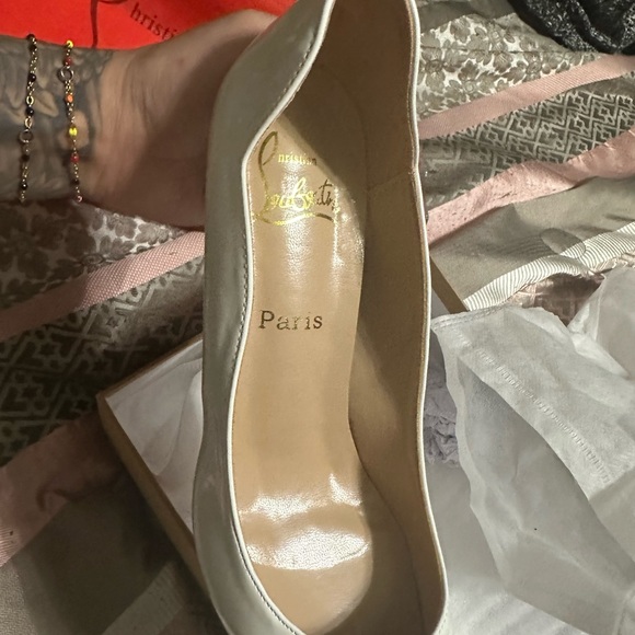 Christain Louboutin white heels. Only wore once for a photo shoot. Size 7.5 - Picture 6 of 7